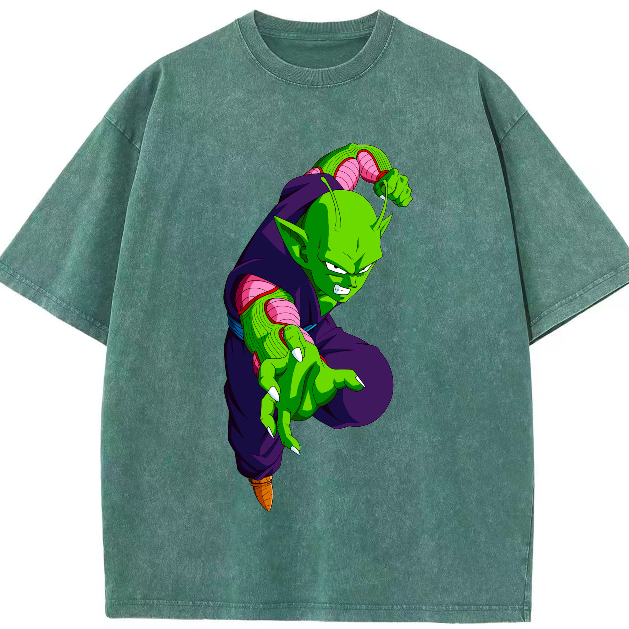 （画像用） ドラゴンボール ピッコロ DRAGON BALL Piccolo 綿100% ヴィンテージ風 半袖Tシャツ（フロントプリント）